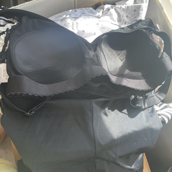 Figure Magic One-Piece Swim Suit Womens 16 Zebra Print Slimming VNeck Adjustable - Picture 9 of 9